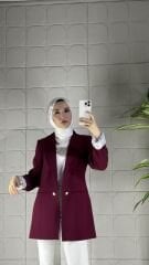 NEVA Model Ceket - Bordo