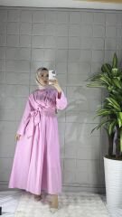 LIVI Model Gömlek Elbise - Pembe