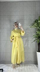 LIVI Model Gömlek Elbise - Sarı