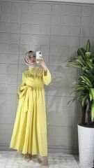 LIVI Model Gömlek Elbise - Sarı
