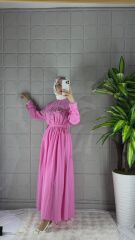 ELIN Model İncili Elbise - Pembe