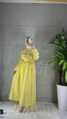 ELIN Model İncili Elbise - Sarı