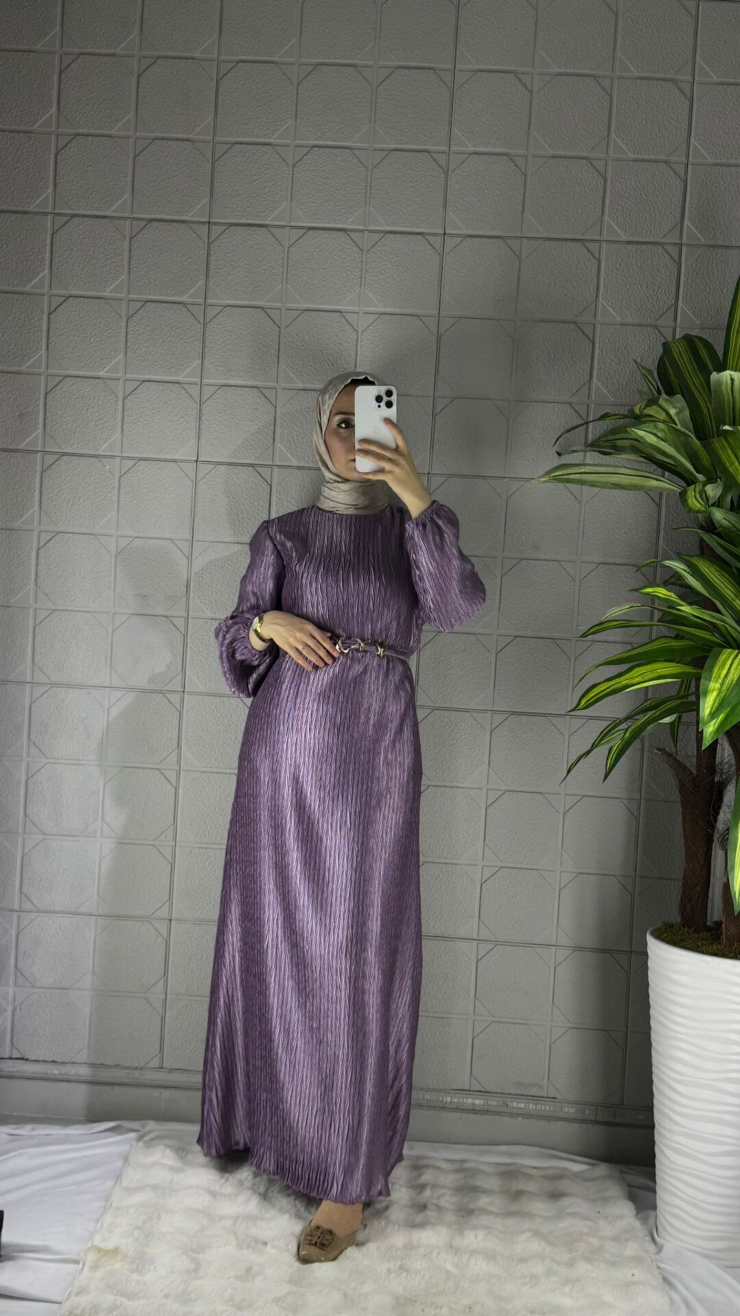 ŞIK Model Elbise - Mor