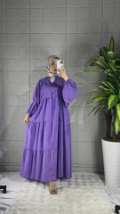 Tansel Model Elbise - Mor