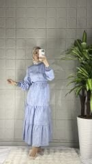 VİSKON Model Elbise - Mavi