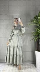 VİSKON Model Elbise - Yeşil