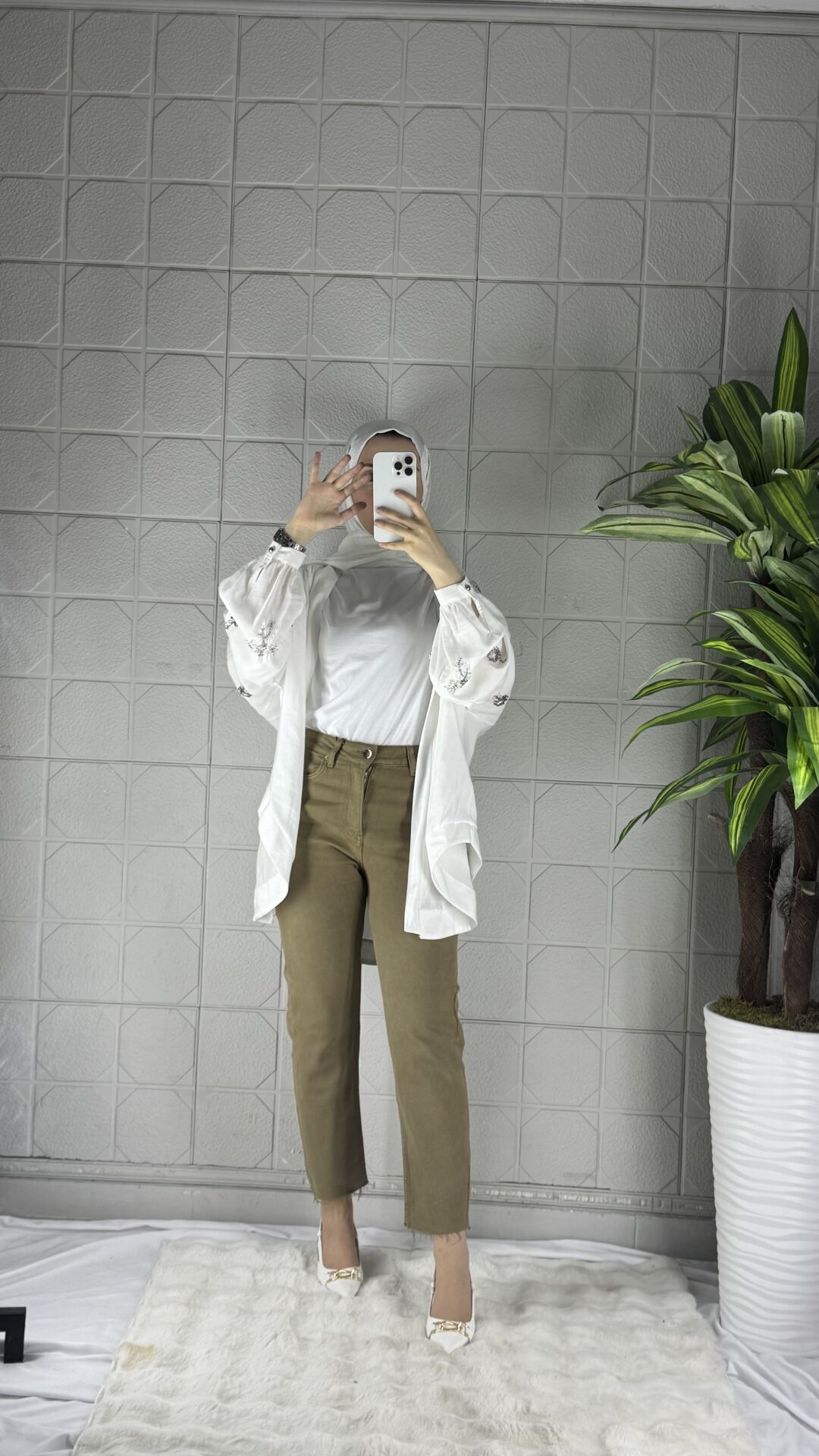 ZRA Model Pantolon - Yeşil Kot