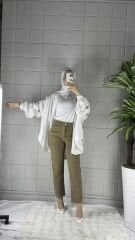 ZRA Model Pantolon - Yeşil Kot