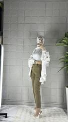ZRA Model Pantolon - Yeşil Kot