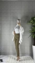 ZRA Model Pantolon - Yeşil Kot