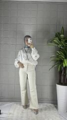 ZRA Model Pantolon - Bej Kot