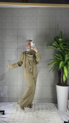 Şal Yaka Model Pantolonlu Takım - Yeşil