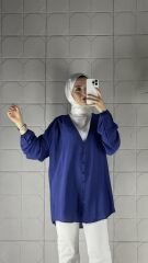 Biritli Model Tunik Gömlek - Lacivert
