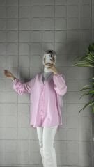 Biritli Model Tunik Gömlek - Pembe