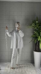 Fırfırlı Model Tunik - Beyaz