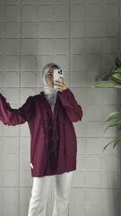 Fırfırlı Model Tunik - Bordo