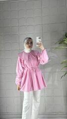 Poplin Model Tunik - Pembe
