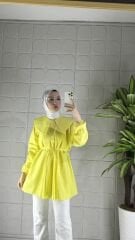Poplin Model Tunik - Sarı
