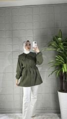 Poplin Model Tunik - Yeşil