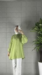 Tansel Kumaş Model Tunik - Yeşil