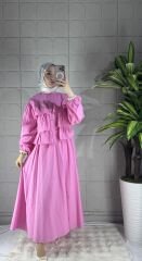 Fırfırlı İkili Model Takım - Pembe