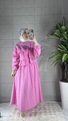Fırfırlı İkili Model Takım - Pembe