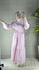 Muslin Bağlamalı Model Takım - Pembe