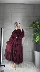 Velora Model Elbise - Bordo